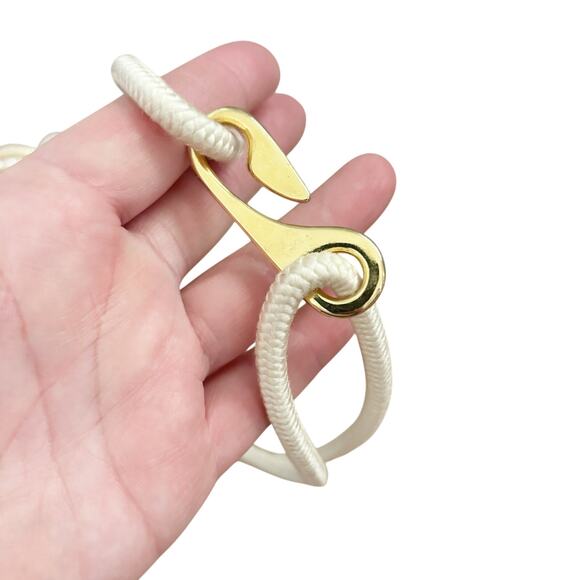 Vintage Braided Rope Belt Pastel Pearl Detail - Picture 5 of 6